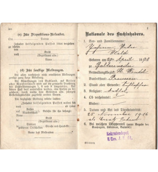 *Wehrpaß - Conscrit et livret WKI *