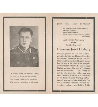 *Todesanzeige - Feldwebel*