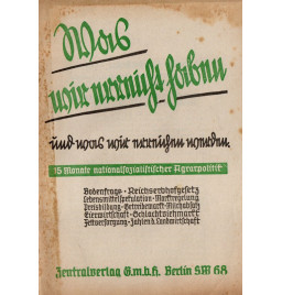 *Livret NSDAP - Politique agricole*