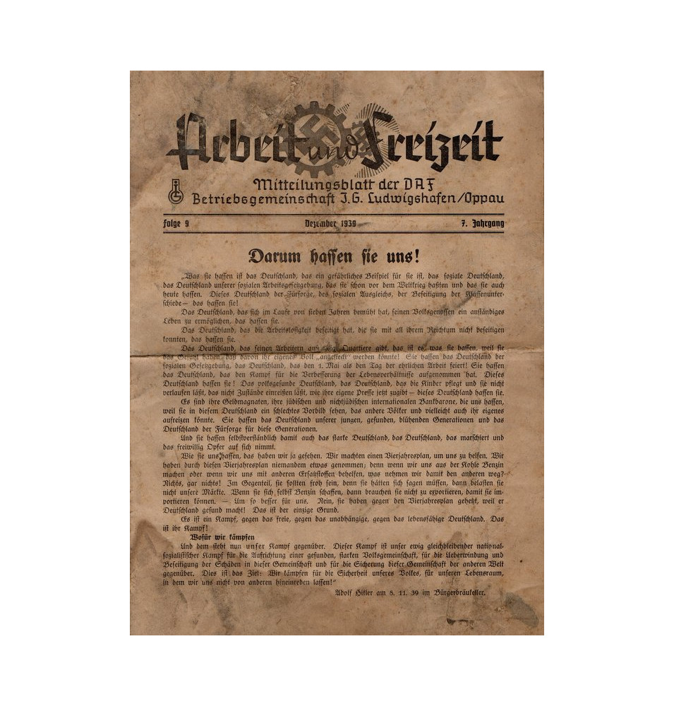 *Mitteilungsblatt der DAF*