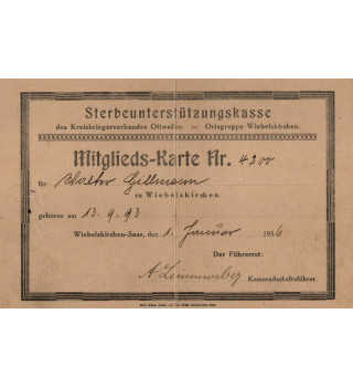 *Sterbeunterstützungskasse*