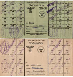 *Zwei Lebensmittelkarten *