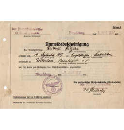 *Wehrpflichtigenmeldebescheinigung*