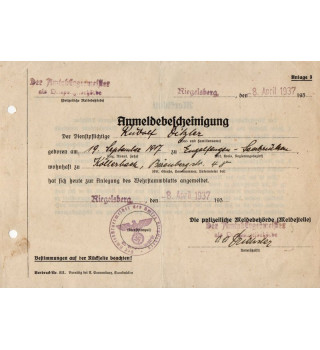 *Wehrpflichtigenmeldebescheinigung*
