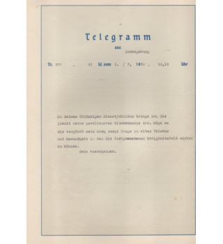 *Télégramme -Jubilé*