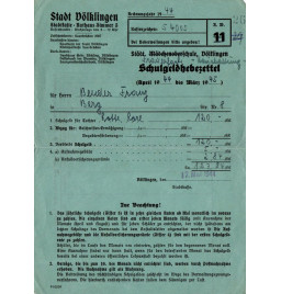 *Schulgeldhebezettel*