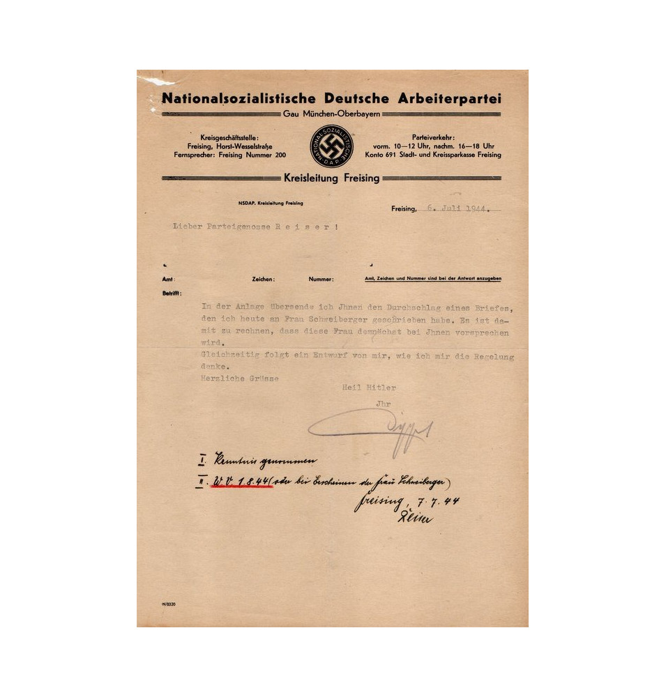 *Courrier - NSDAP*