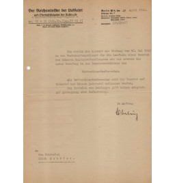 *Schreiben des Luftfahrtministeriums*