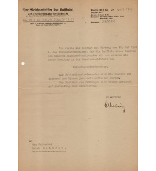 *Schreiben des Luftfahrtministeriums*