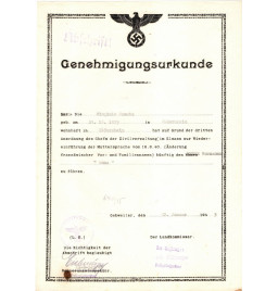 *Genehmigungsurkunde**