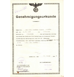*Genehmigungsurkunde*