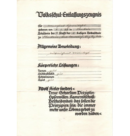 *Volksschulabschlusszeugnis*