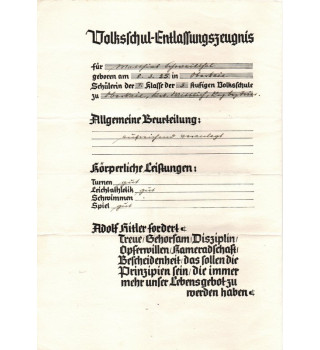*Volksschulabschlusszeugnis*
