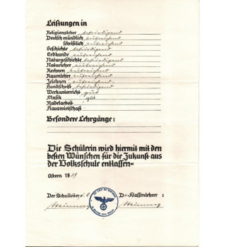*Volksschulabschlusszeugnis*