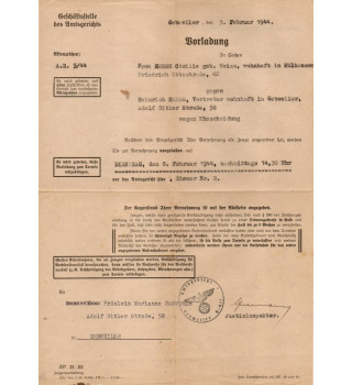 *Assignation - Divorce - Alsace*