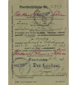 *Grenzübergangskarte Saarland*