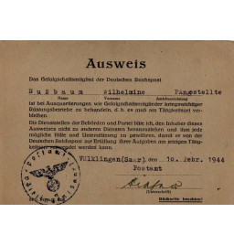 *Ausweis -  Reichspost*