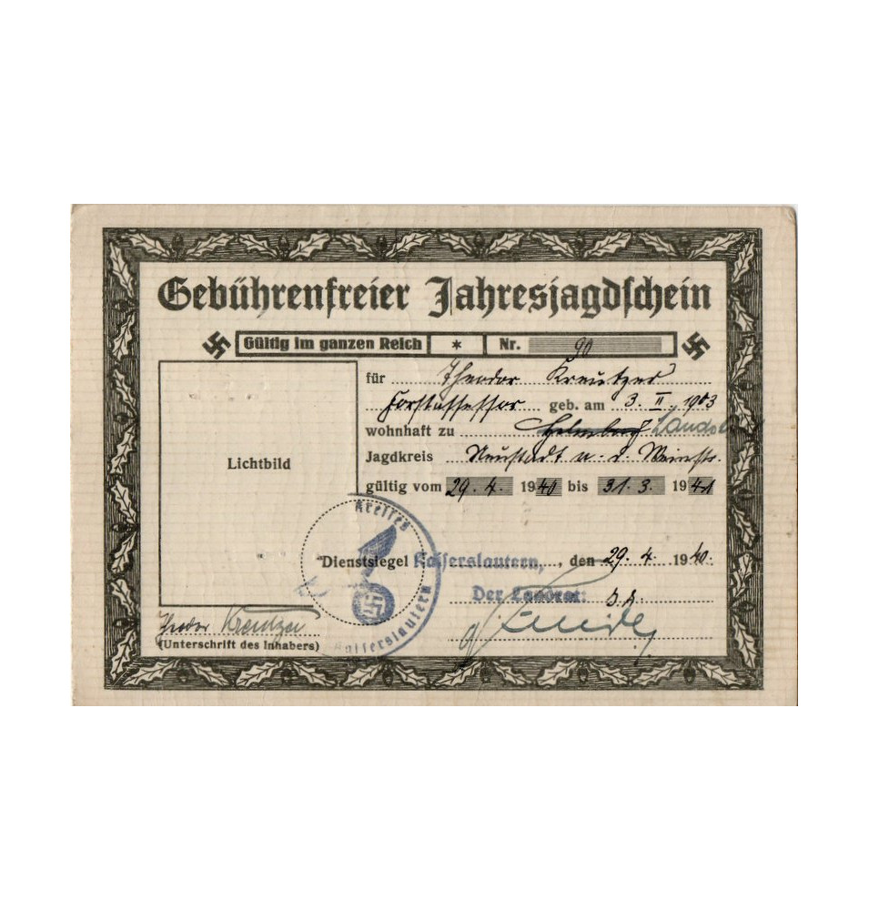 ***Deutscher Jagdschein ***