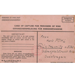 *Carte enregistrement - Prisonnier*