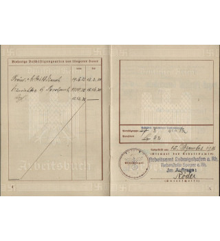 *Livret de travail -Ludwigshafen a. Rh*