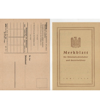 *Livret de travail -Ludwigshafen a. Rh*
