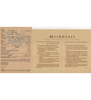 *Livret de travail -Ludwigshafen a. Rh*