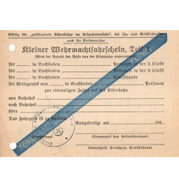 ** Wehrmachtsfahrkarte**