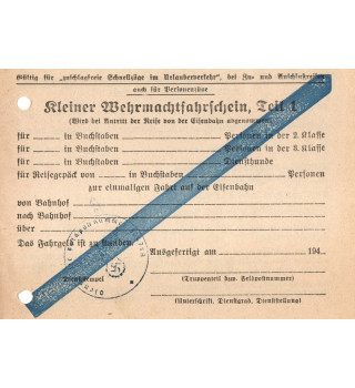 ** Wehrmachtsfahrkarte**
