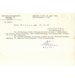 *Etablissement carte d'identité militaire( Wehrpaß)*