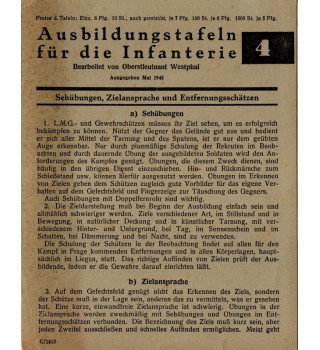 *Ausbildunstafeln für die Infanterie*