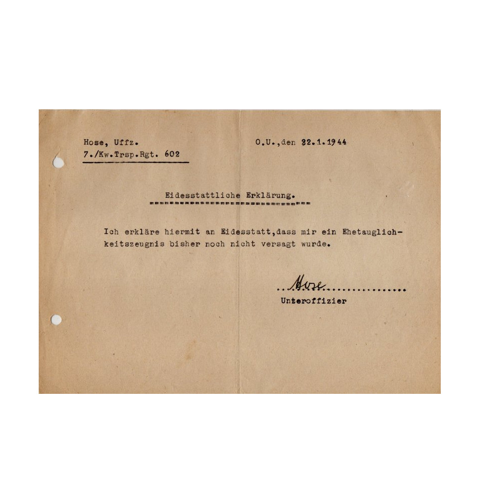 *Eidesstattliche Erklärung*