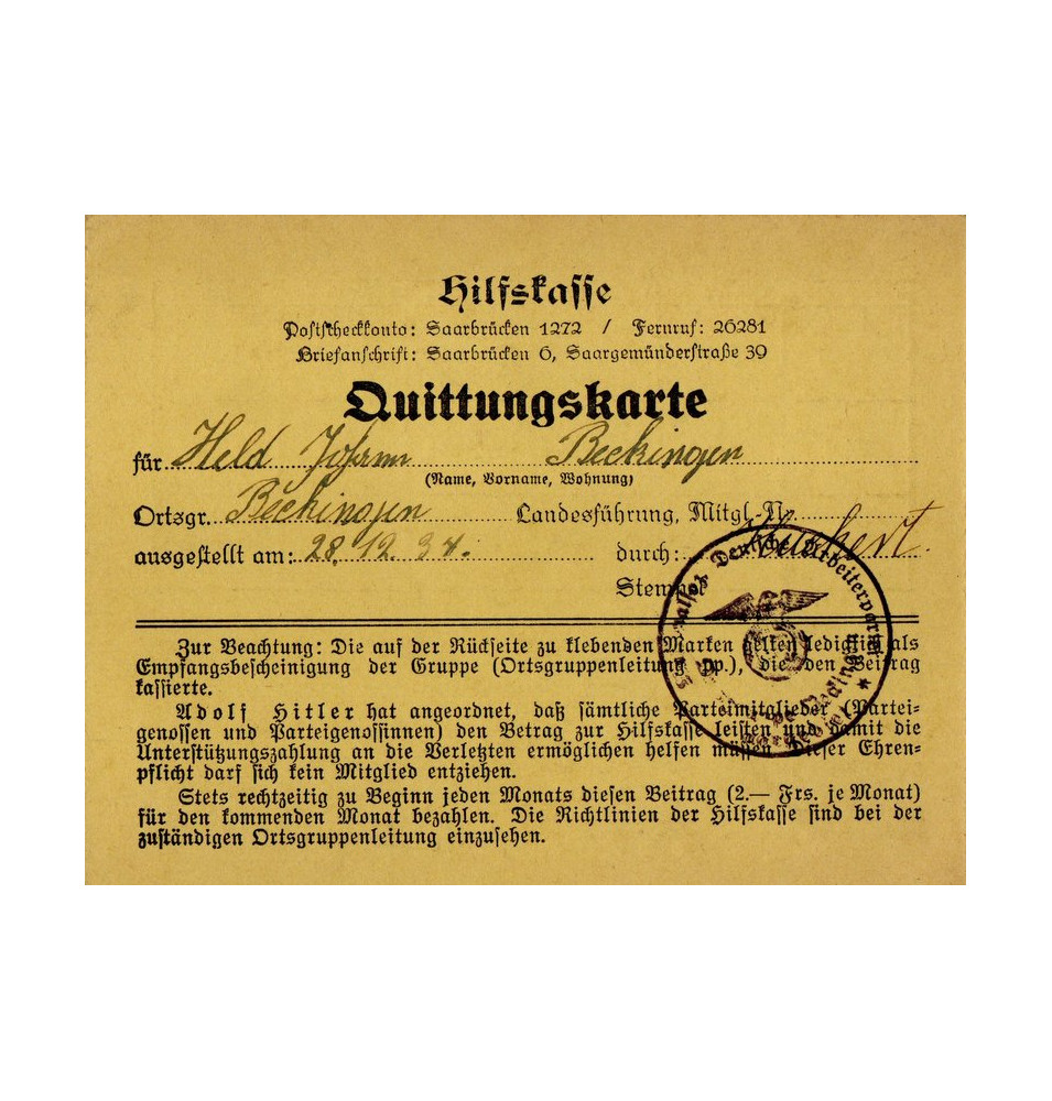 *Hilfkasse - Saarland*
