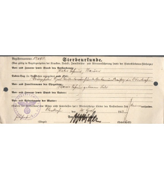 *Sterbeurkunde*
