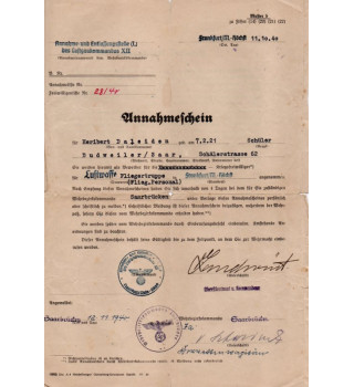 *Annahmeschein - Luftwaffe*