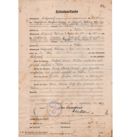 *Acte de mariage & acte de naissance*