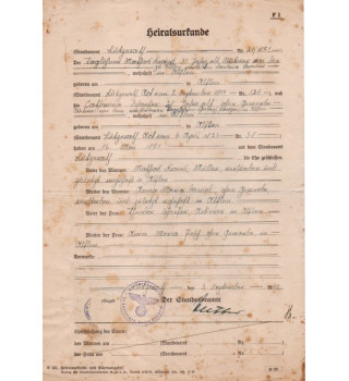 *Acte de mariage & acte de naissance*