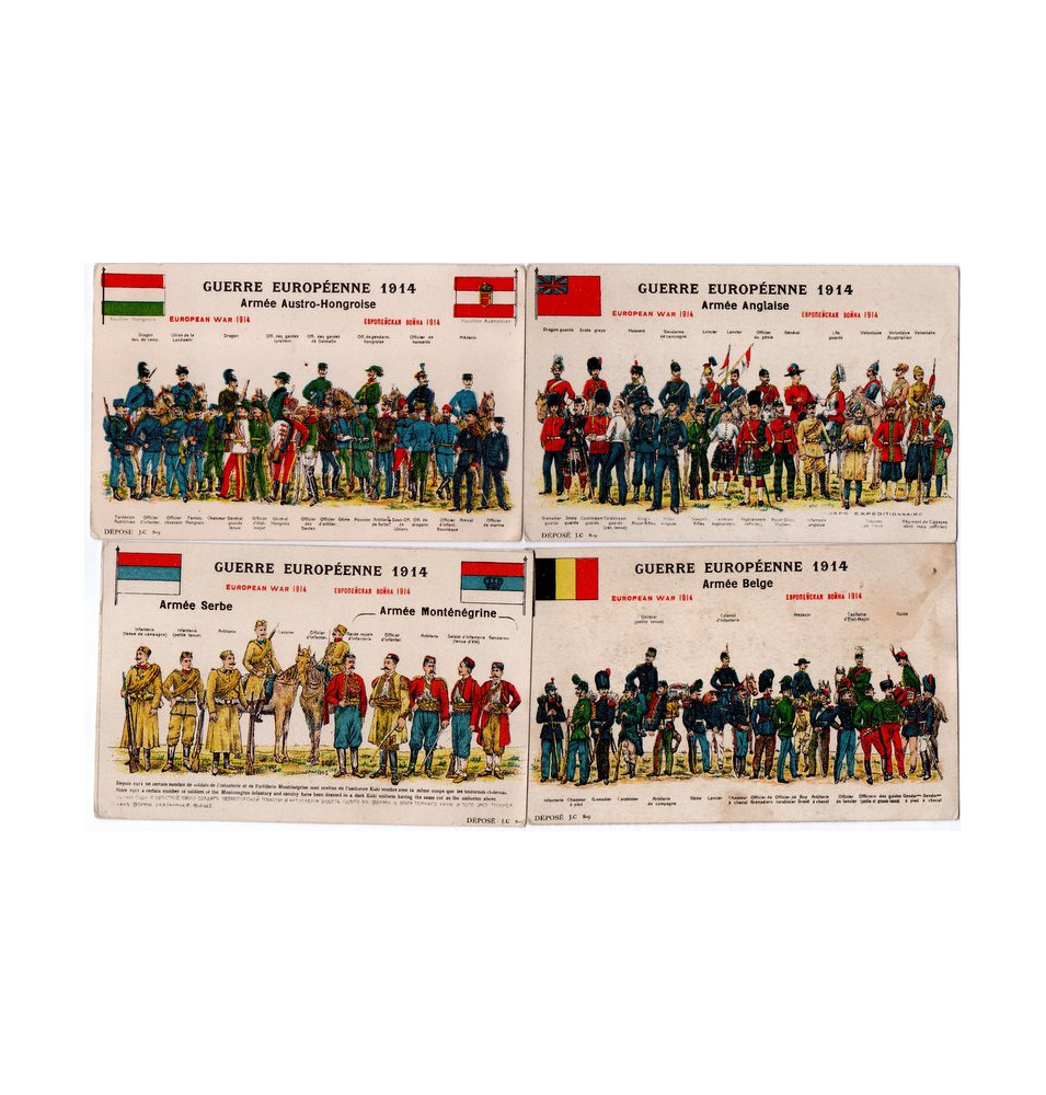 *Série de 4 cartes patriotiques*