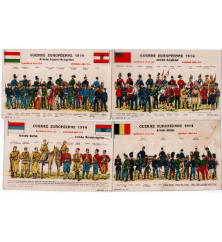 *Série de 4 cartes patriotiques*