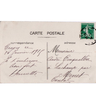 *Carte postale française WWI*