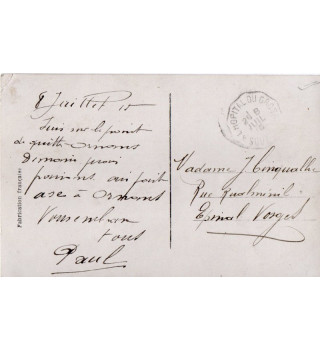 *Carte postale française WWI*