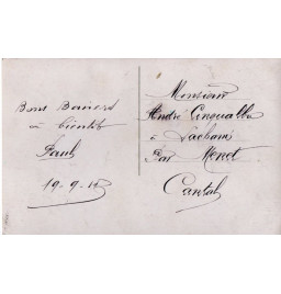 *Carte postale française WWI*