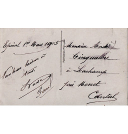 *Carte postale française WWI*
