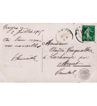 *Carte postale française WWI*