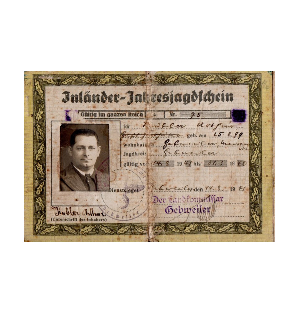 *Elsässer Jagdschein*