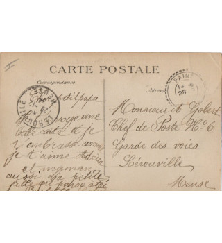 *Carte postale française WWI
