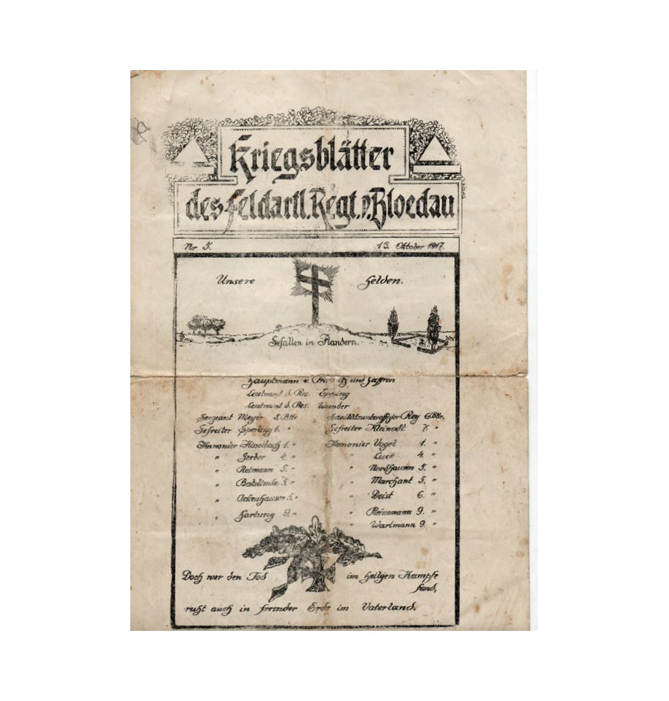 *Kriegsblätter**