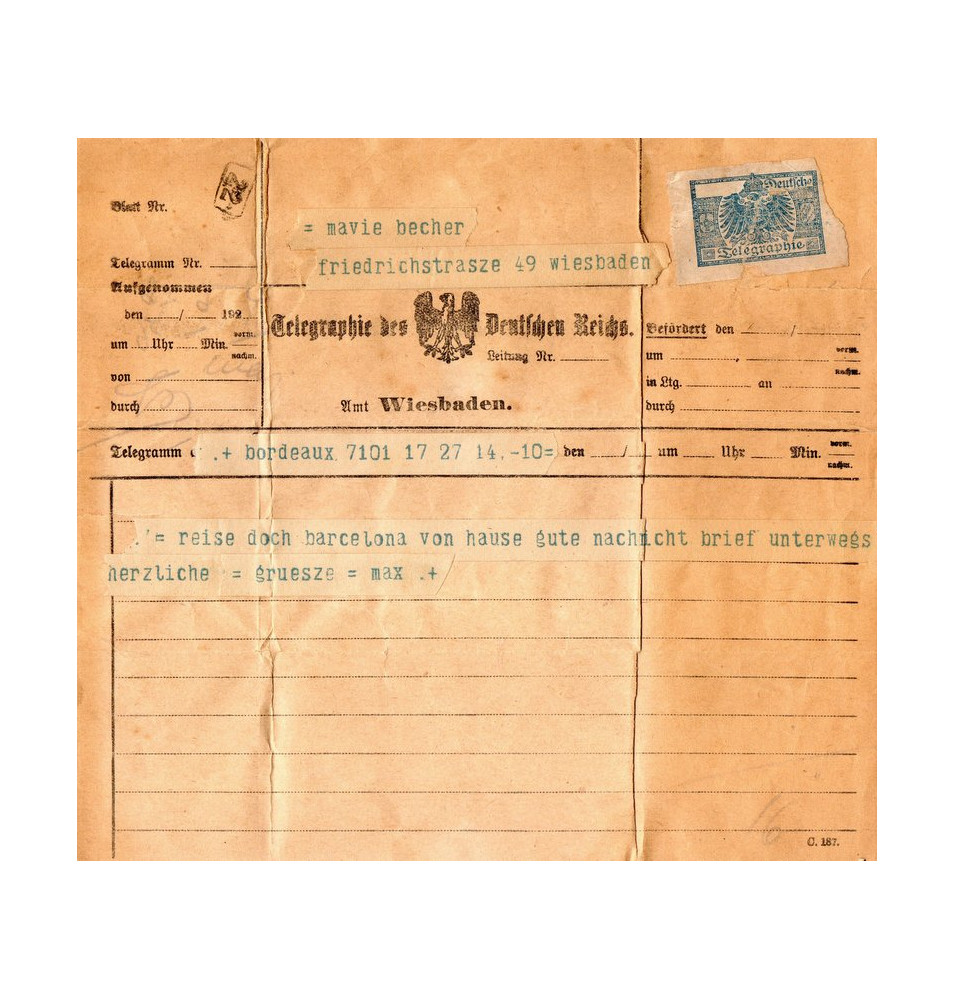 Télégraphe - Reich allemand*