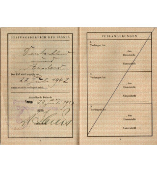 *Deutsches Reich - Reisepass*