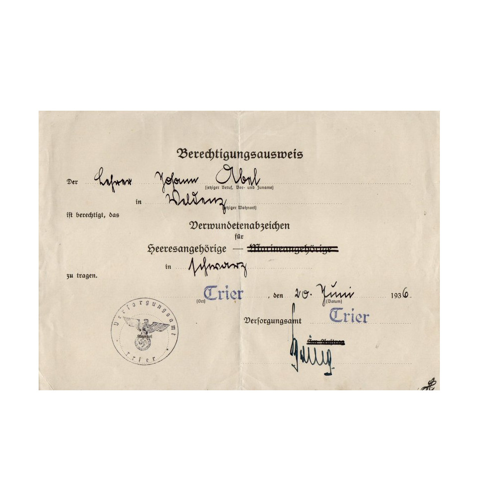 *Urkunden - Militärpass*