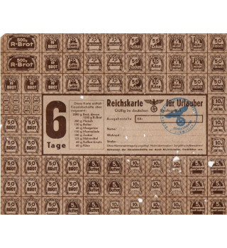 *Carte de rationnement alimentaires *